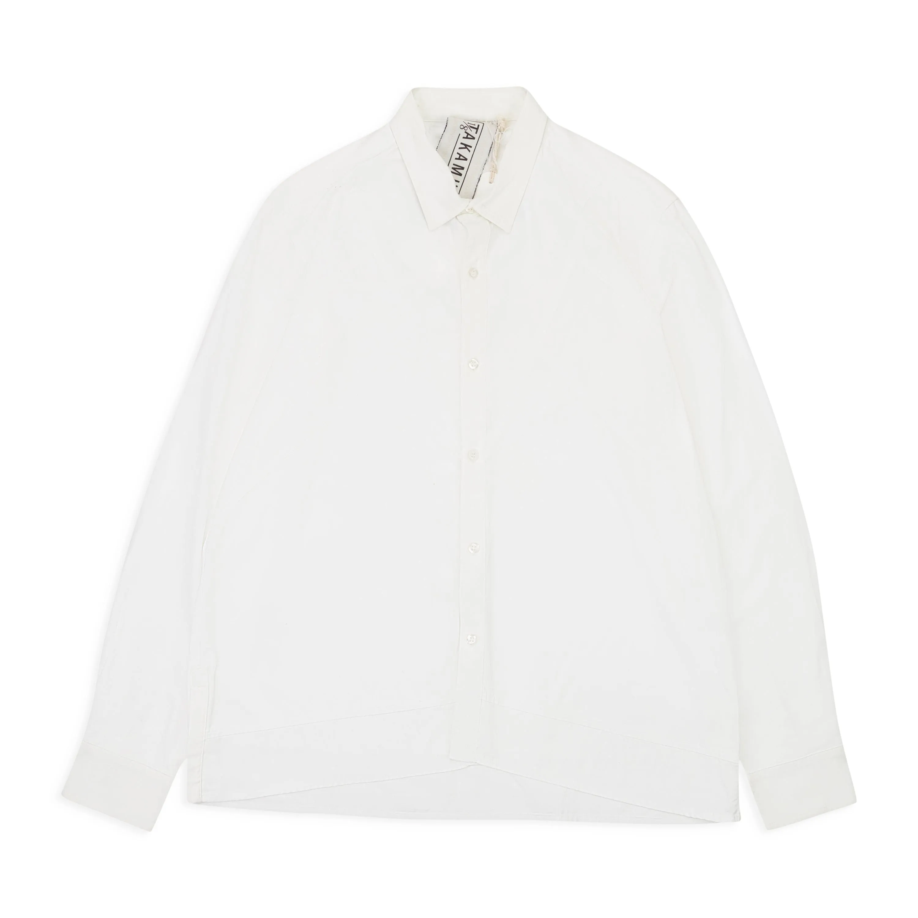1/8TH TAKAMURA SEAMED WHITE BUTTON DOWN SHIRT