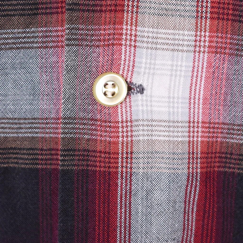 1950s Red & Blk Plaid LS Shirt