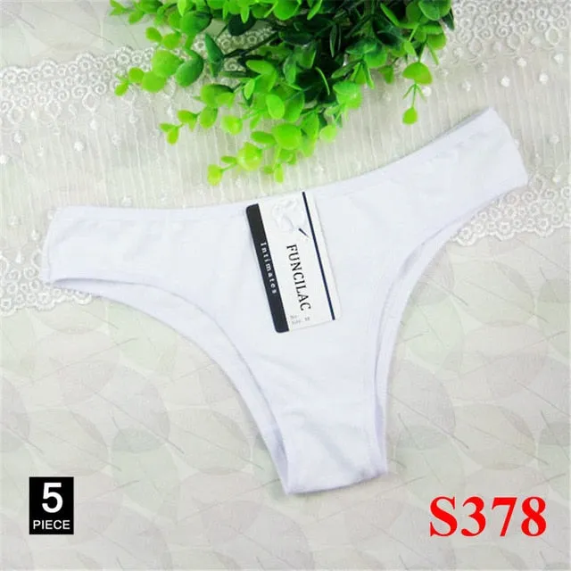 5 Pcs/set Women Underwear Cotton Sexy Everyday Ladies Girls