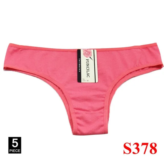 5 Pcs/set Women Underwear Cotton Sexy Everyday Ladies Girls