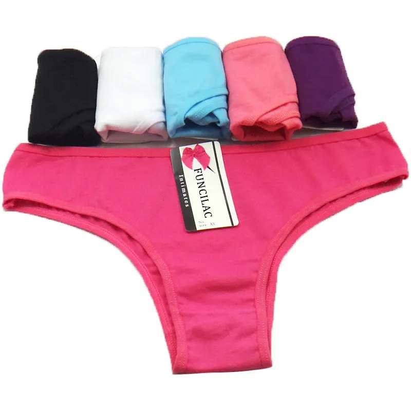 5 Pcs/set Women Underwear Cotton Sexy Everyday Ladies Girls