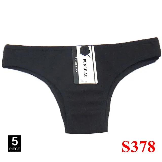 5 Pcs/set Women Underwear Cotton Sexy Everyday Ladies Girls