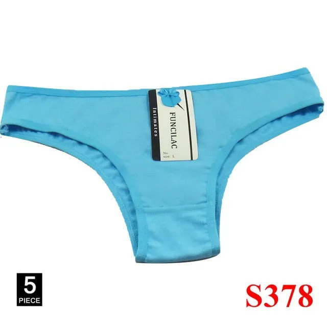 5 Pcs/set Women Underwear Cotton Sexy Everyday Ladies Girls