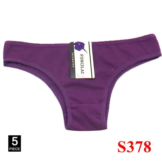 5 Pcs/set Women Underwear Cotton Sexy Everyday Ladies Girls