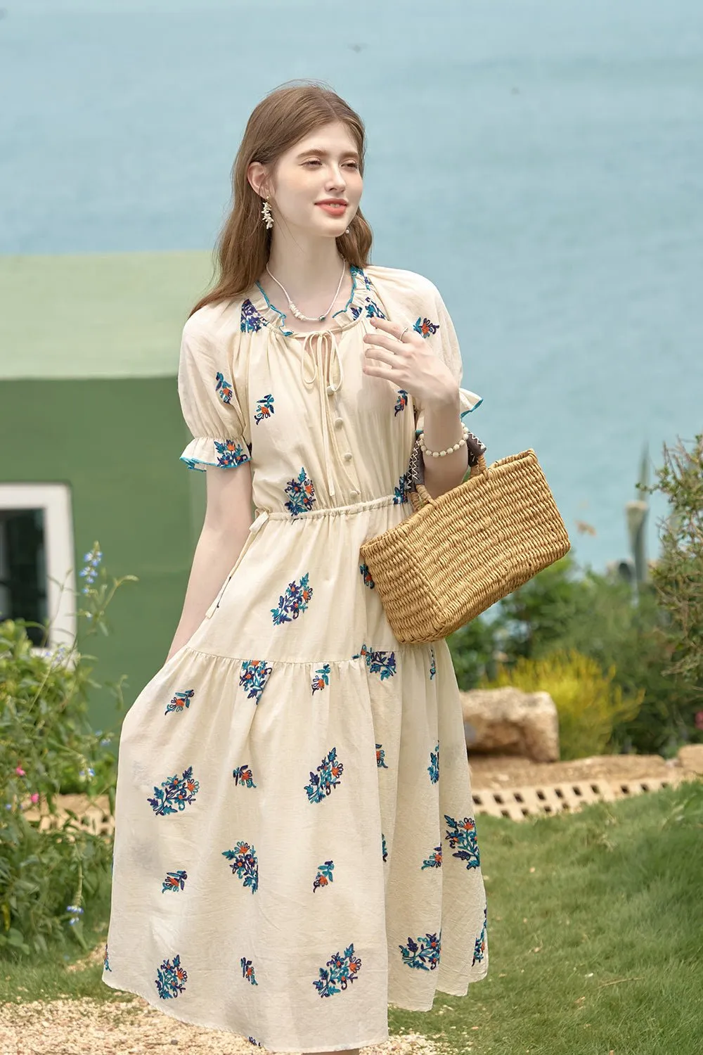 A-line Floral Maxi Dress for Women