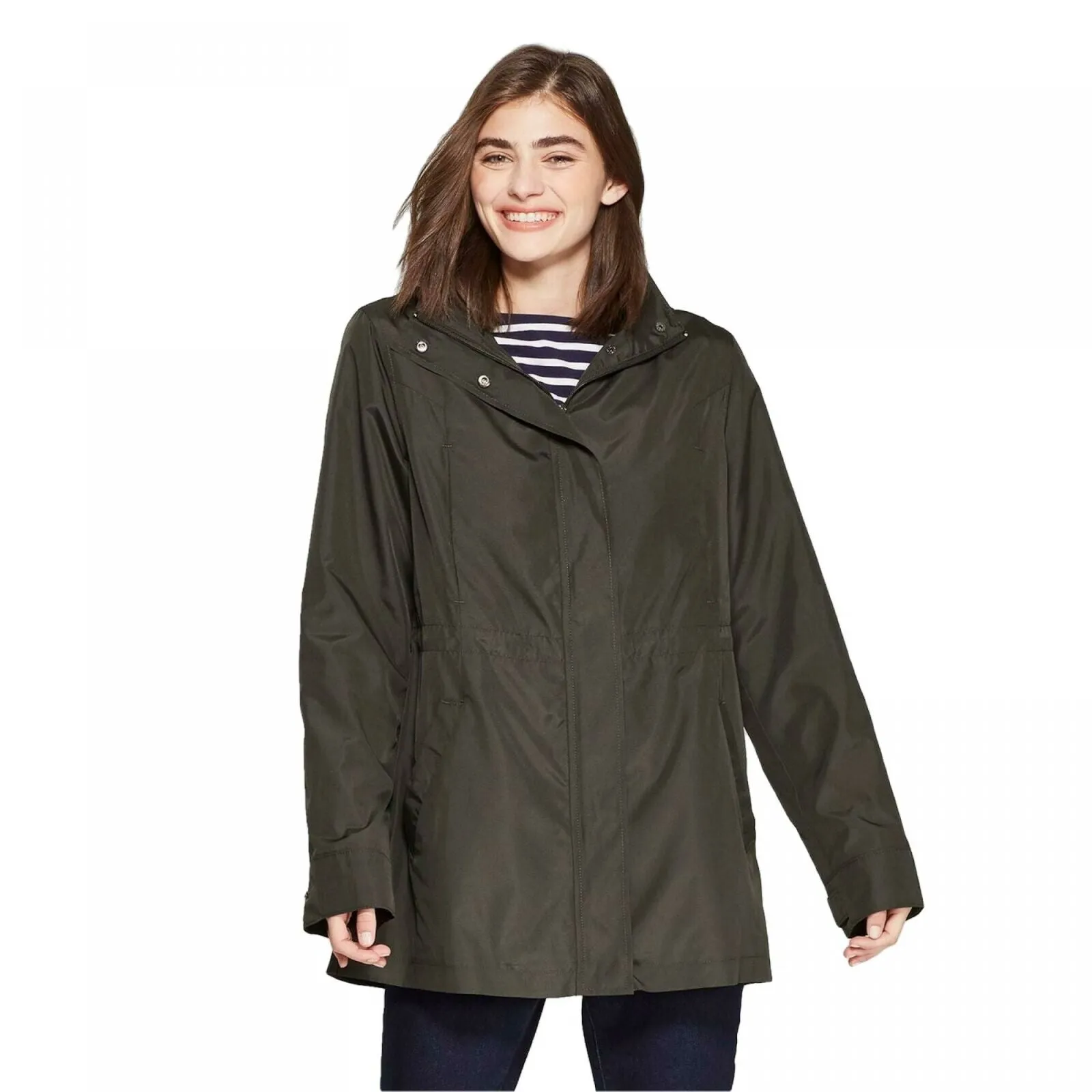 A New Day Women's Packable Hooded Raincoat Rain Jacket