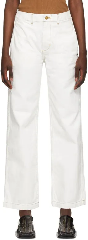 B Sides White Cinch Jeans