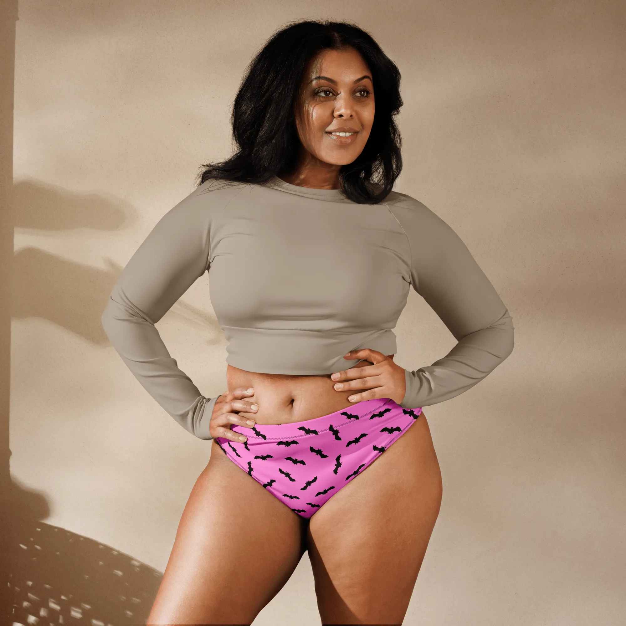 Bat Babe Sport High-Waisted Bikini Bottom