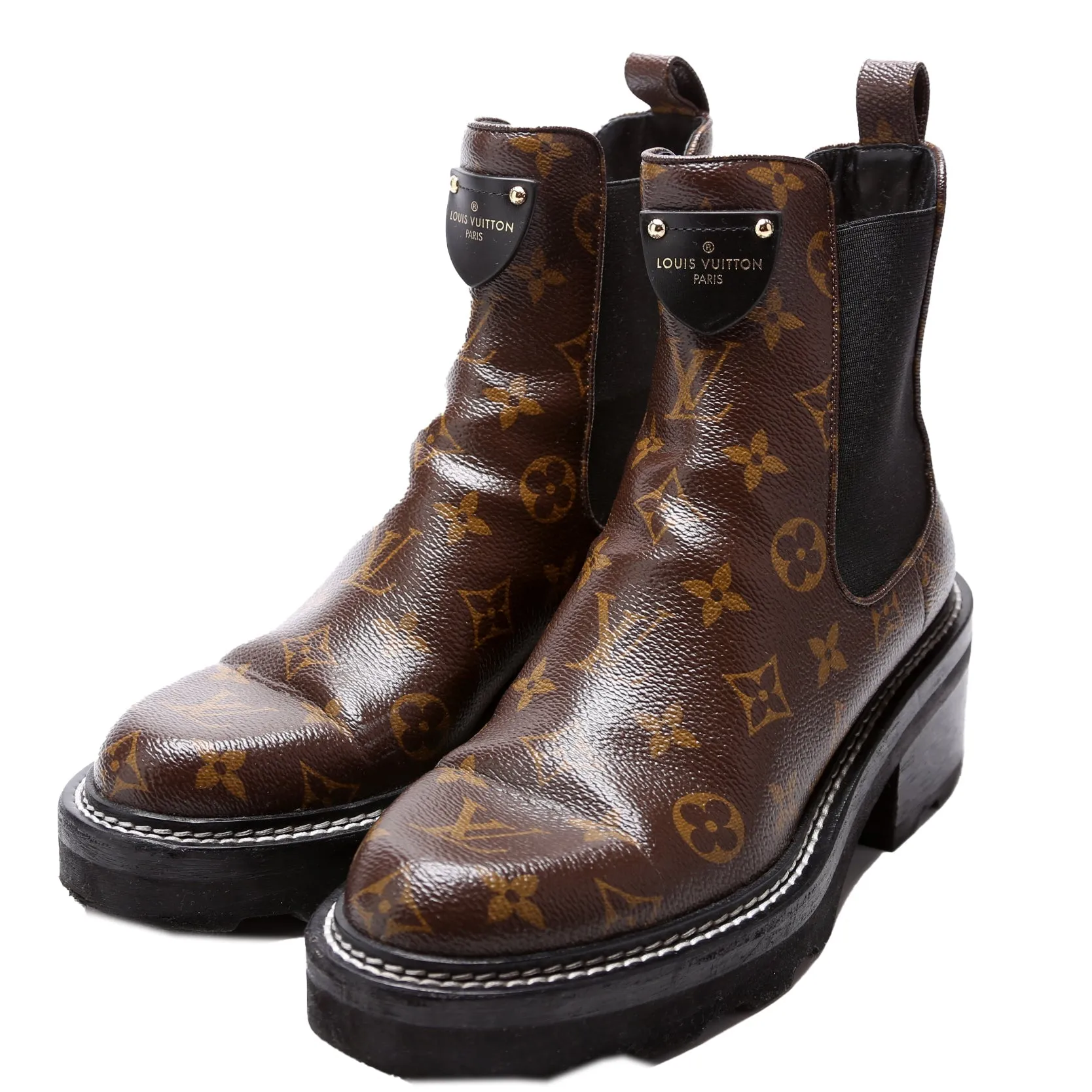 Beaubourg Monogram Ankle Boots Size 38.5