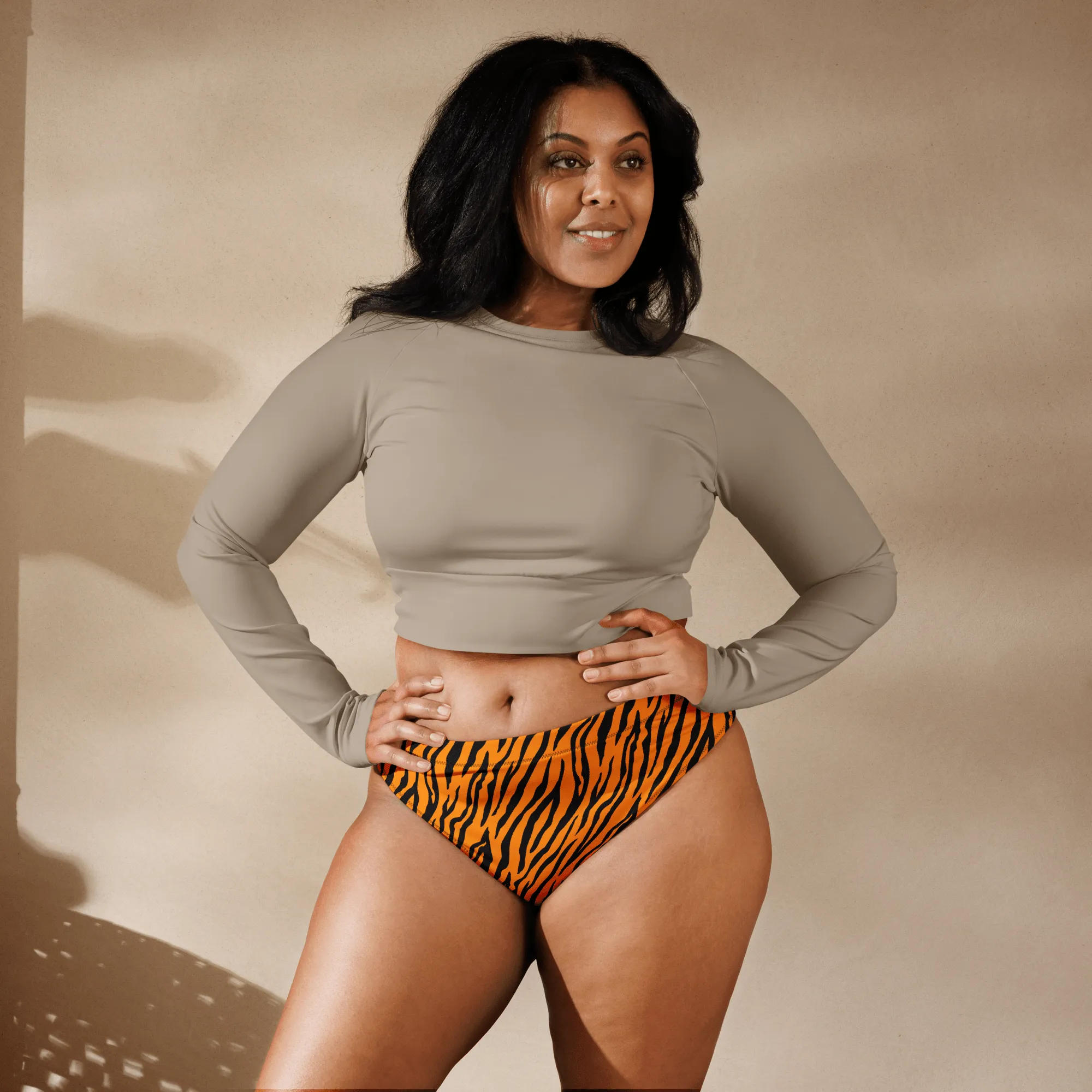 Bengal Heat High-Waisted Sport Bikini Bottom
