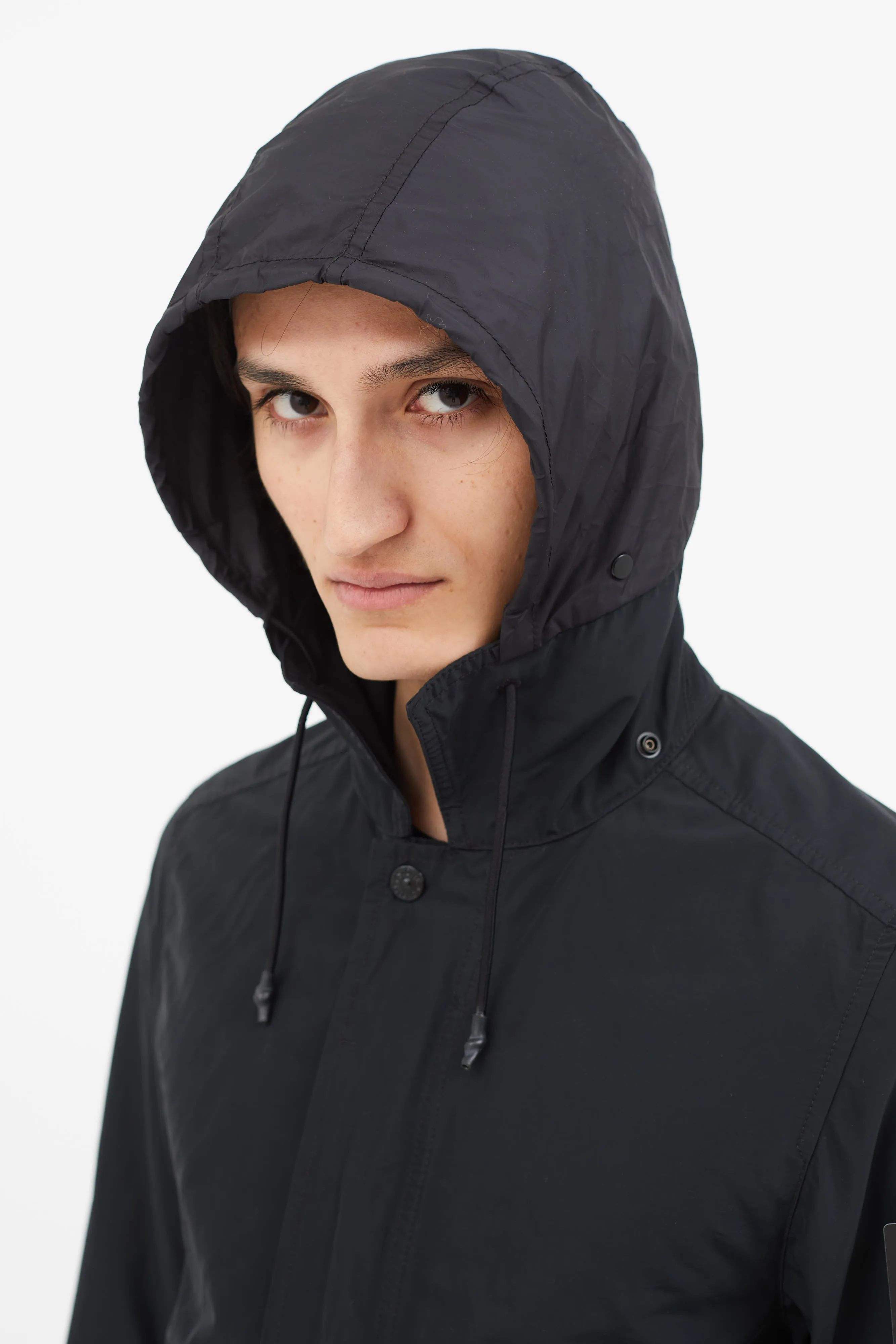 Black Full Zip Collar Jacket