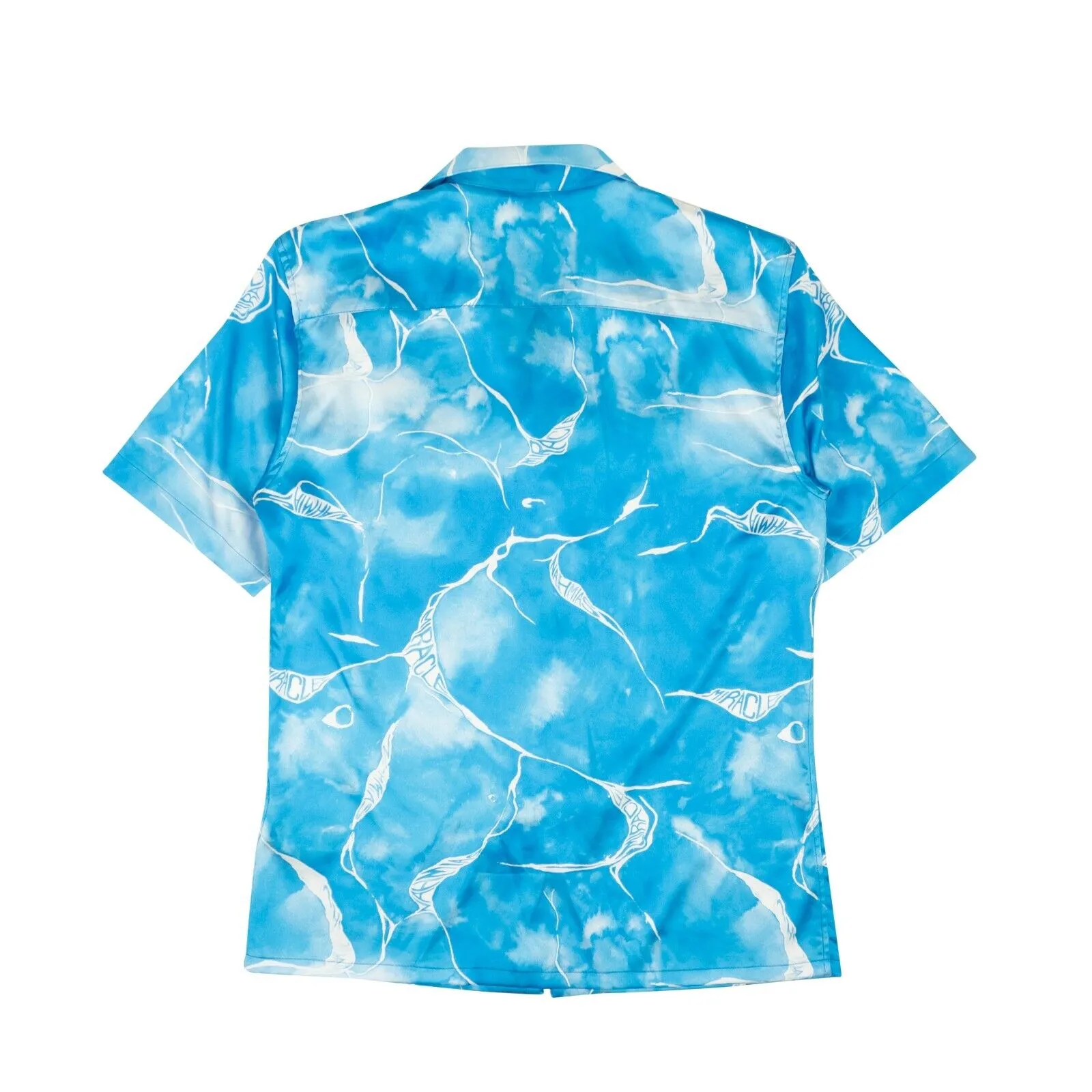 Blue Miracle Tie Dye Silk Button Down Shirt