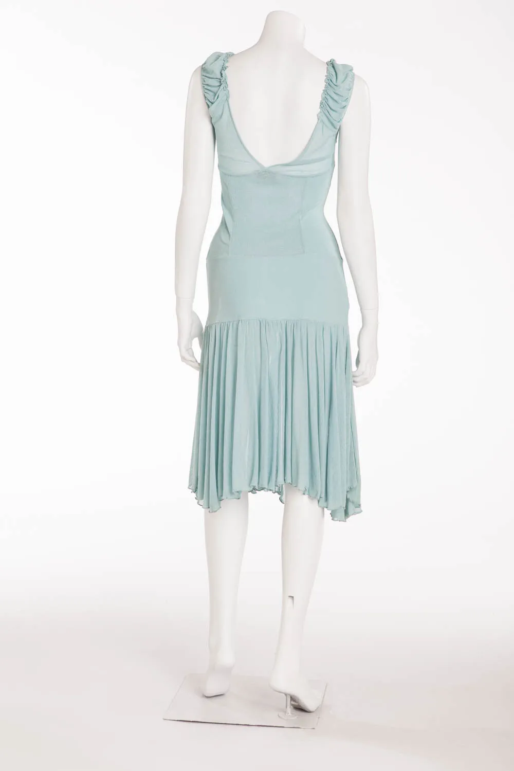 Blumarine - Aqua Sleeveless Knit Dress