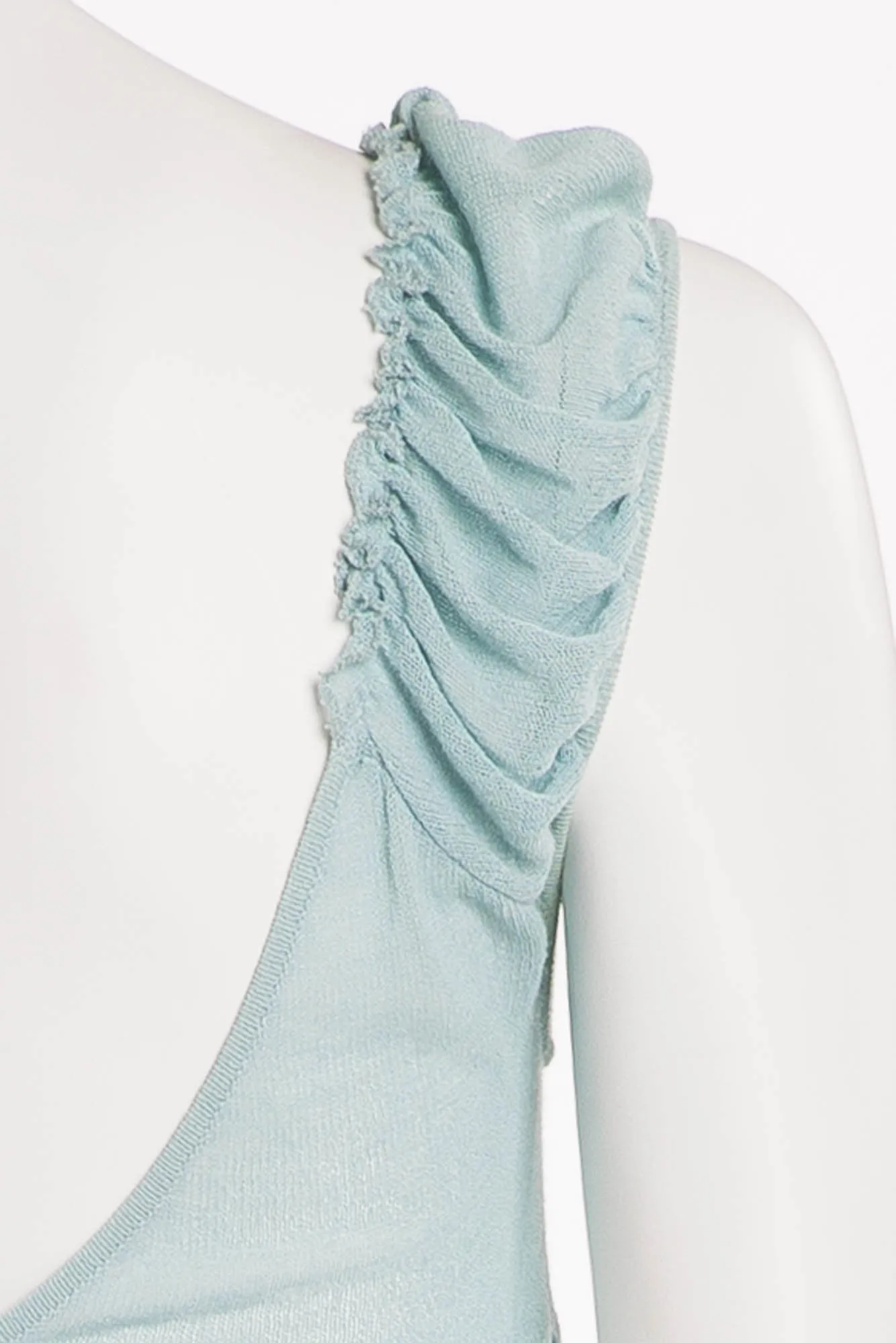 Blumarine - Aqua Sleeveless Knit Dress
