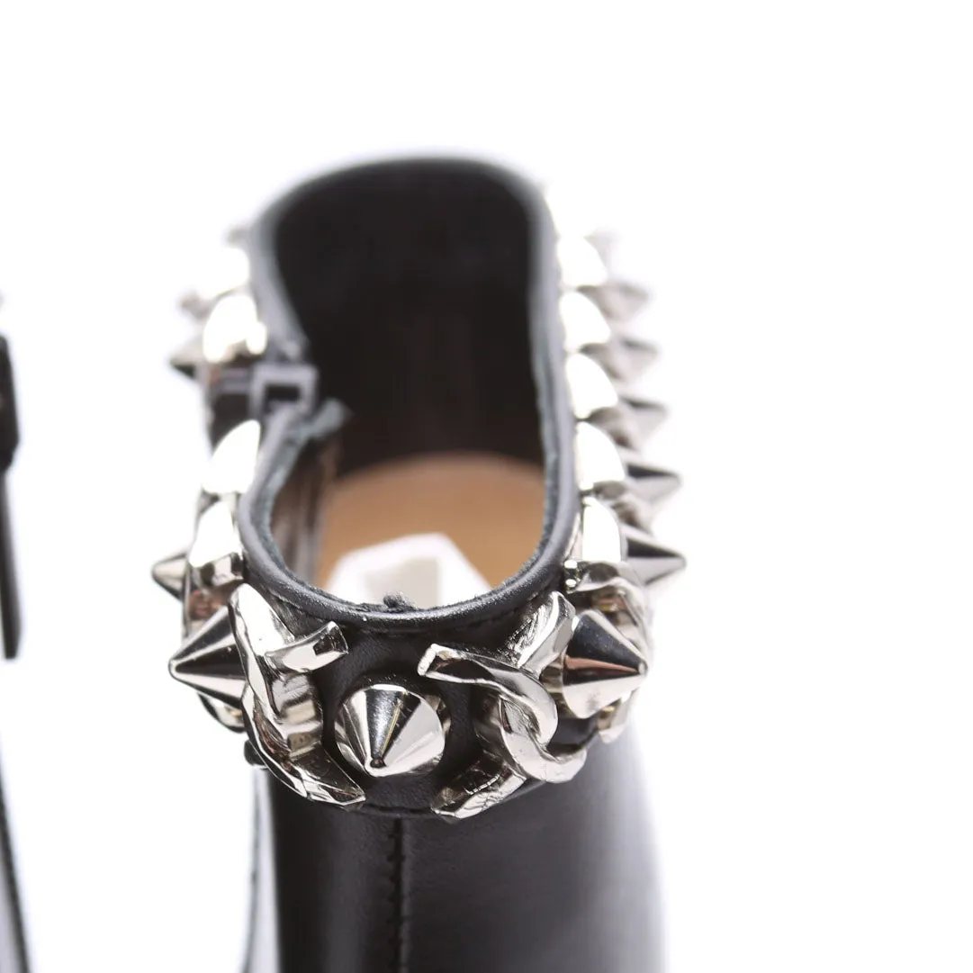 Booty Chain 100MM Ankle Boots Size 36.5 Black