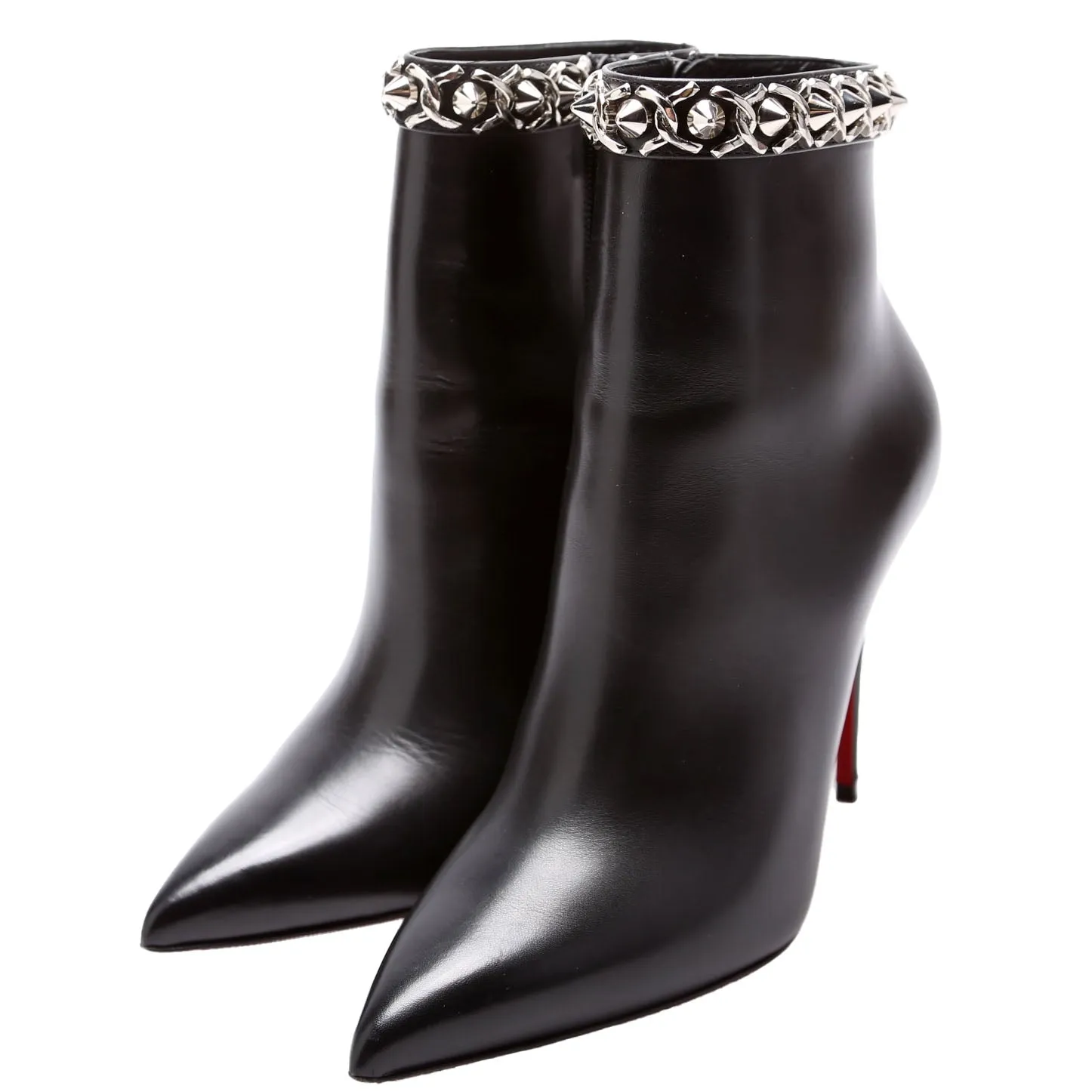 Booty Chain 100MM Ankle Boots Size 36.5 Black
