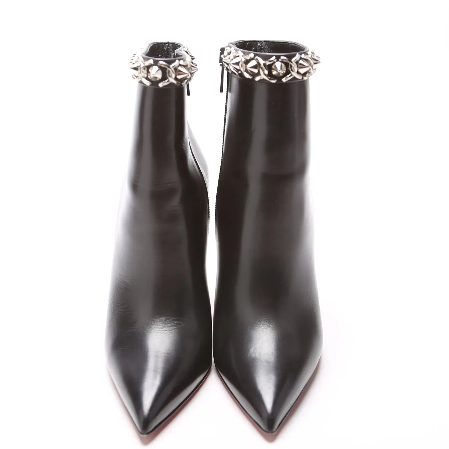 Booty Chain 100MM Ankle Boots Size 36.5 Black