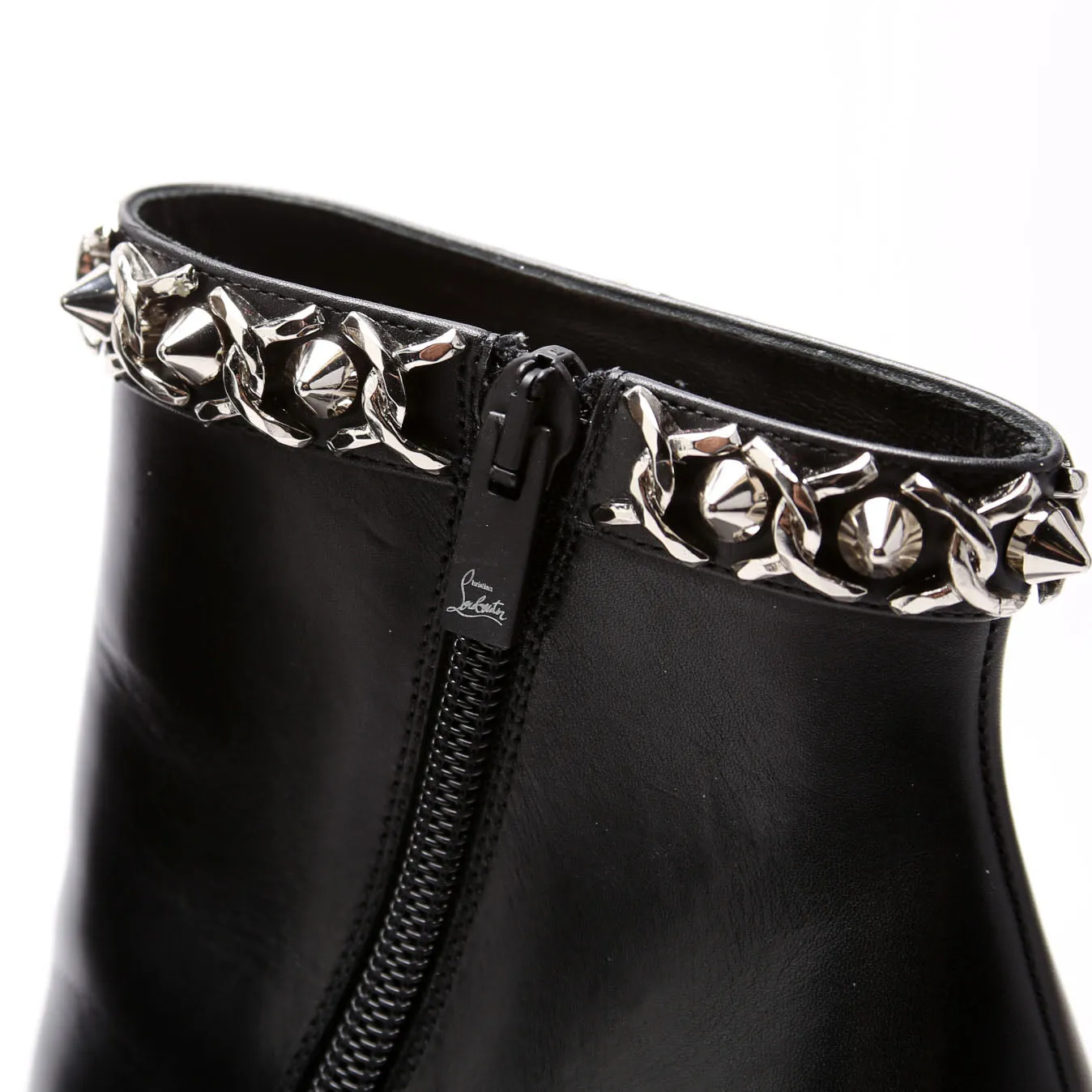Booty Chain 100MM Ankle Boots Size 36.5 Black