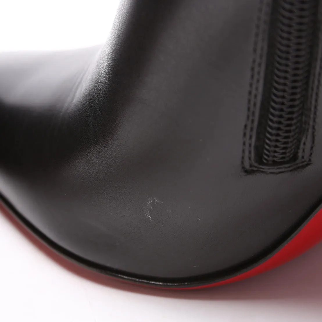 Booty Chain 100MM Ankle Boots Size 36.5 Black