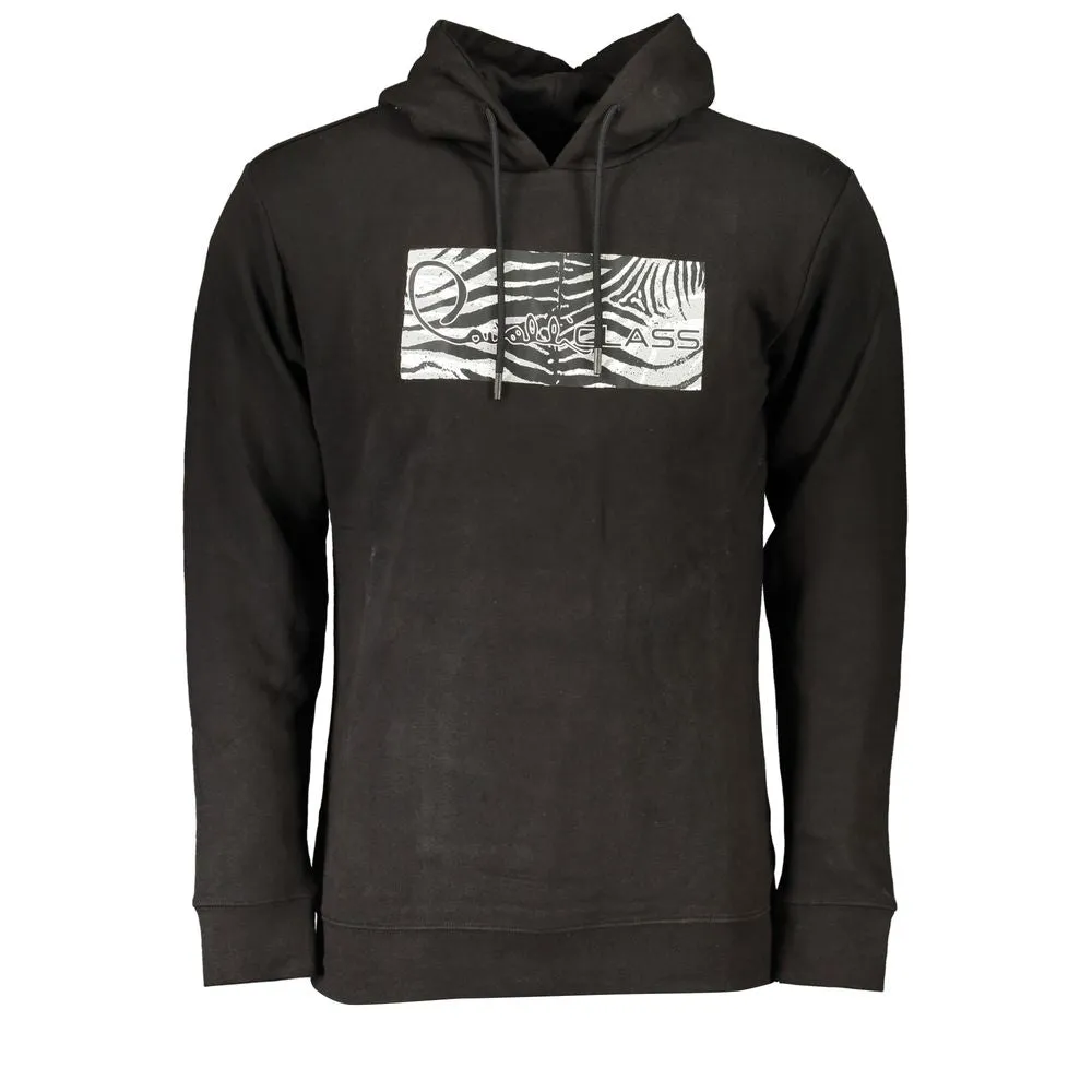 Cavalli Class Black Cotton Men Men's Sweater