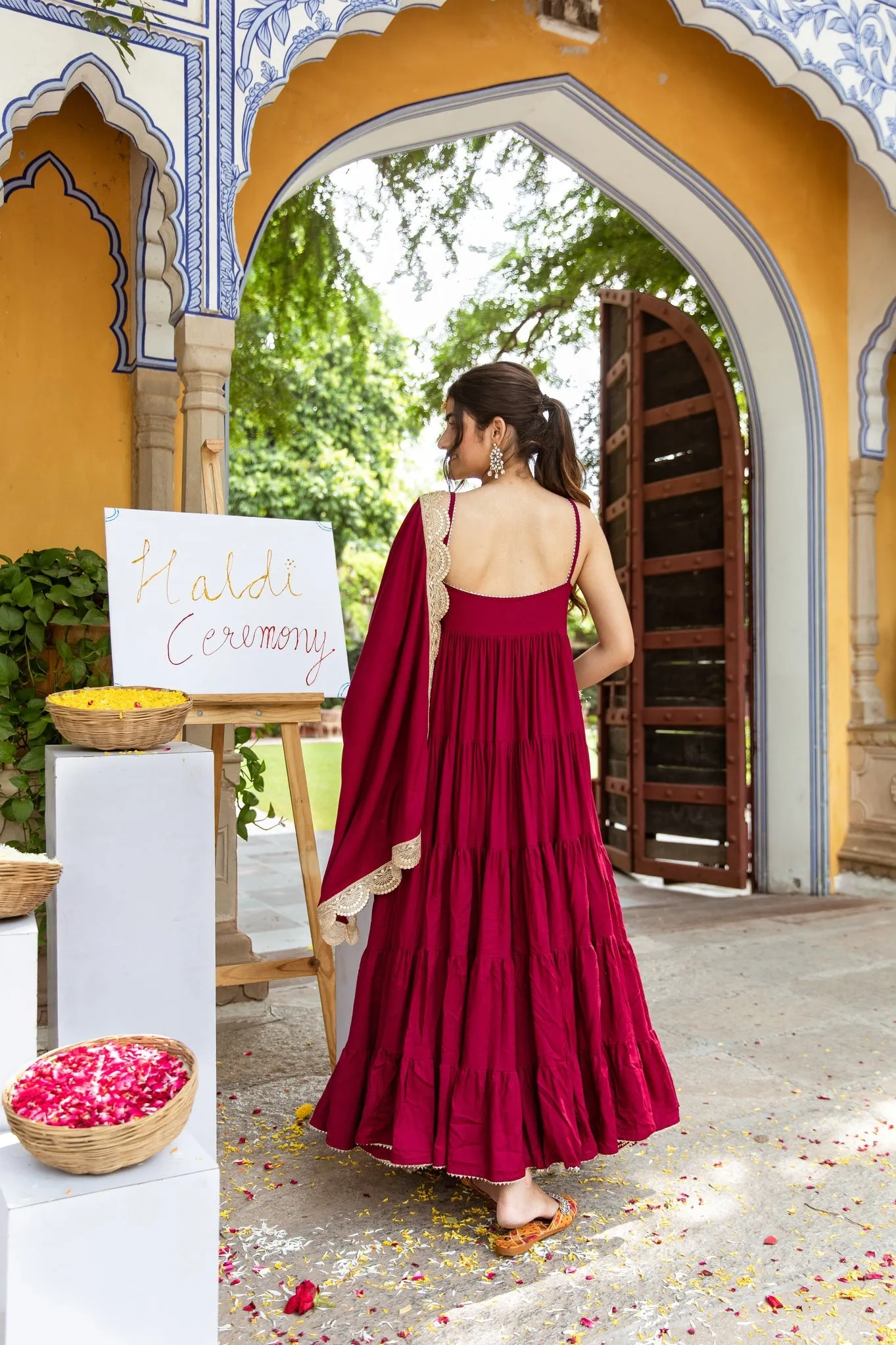 Designer Maroon Anarkali Suit for Special Occasions
