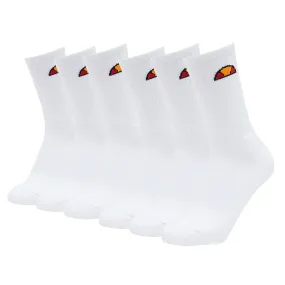 Ellesse Tamuna Sports Logo 6 Pack Socks White