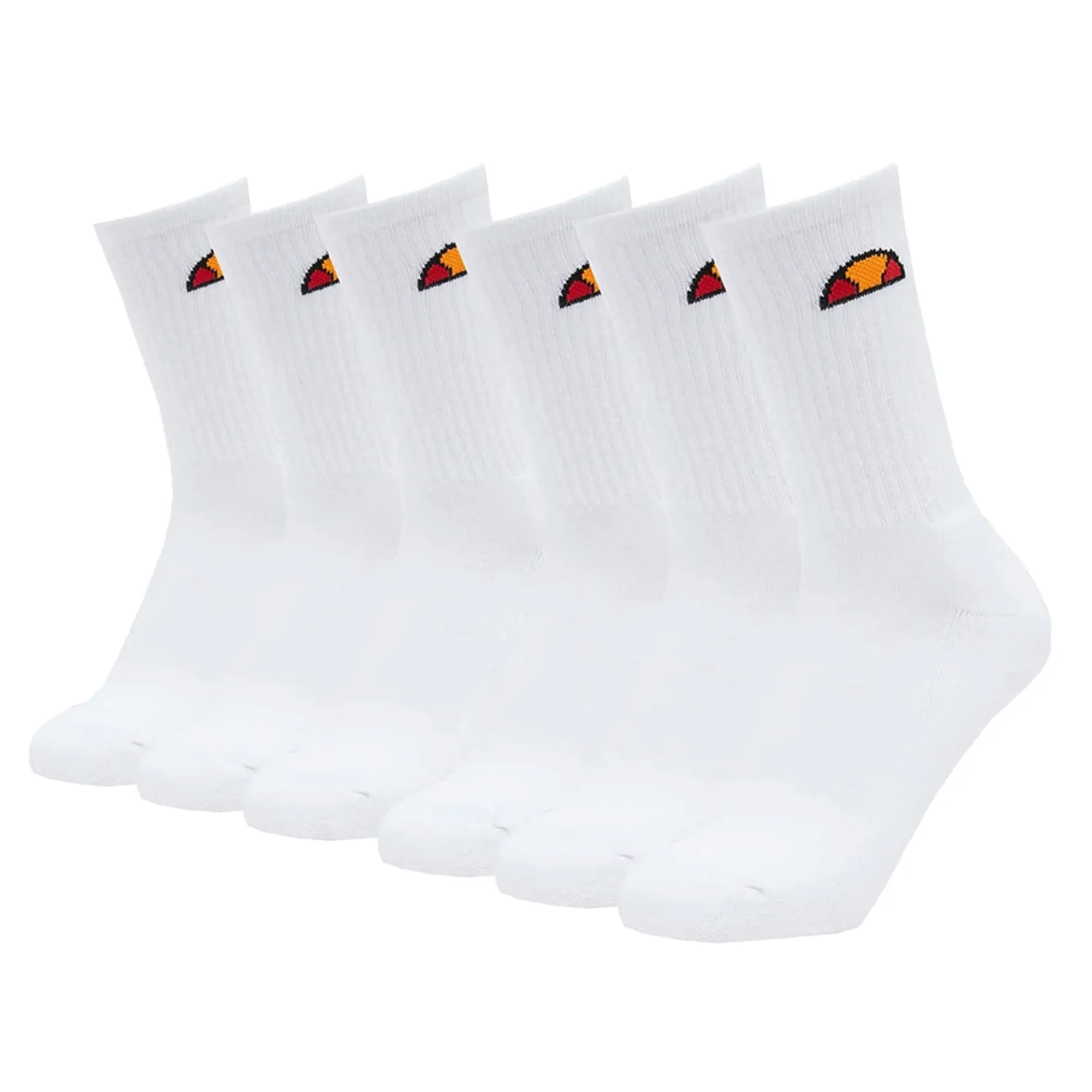 Ellesse Tamuna Sports Logo 6 Pack Socks White