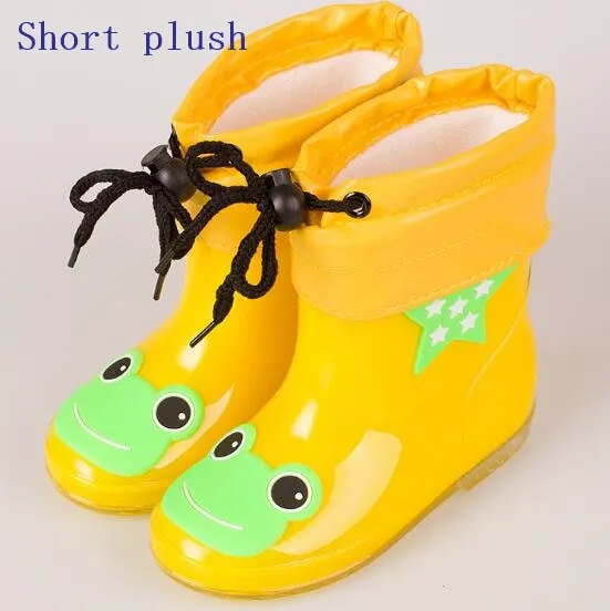 Fashion Children shoes Waterproof Rainboots PVC rubber Boys Girls Baby Cartoon shoes Antiskid Kids Water shoes 020