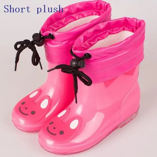 Fashion Children shoes Waterproof Rainboots PVC rubber Boys Girls Baby Cartoon shoes Antiskid Kids Water shoes 020