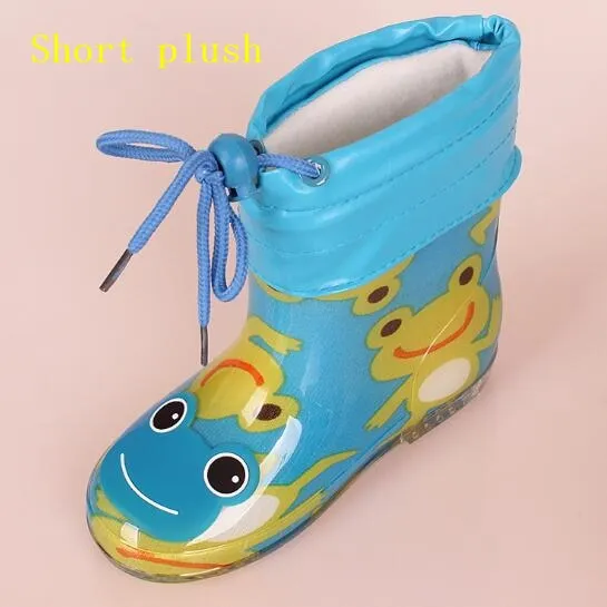 Fashion Children shoes Waterproof Rainboots PVC rubber Boys Girls Baby Cartoon shoes Antiskid Kids Water shoes 020
