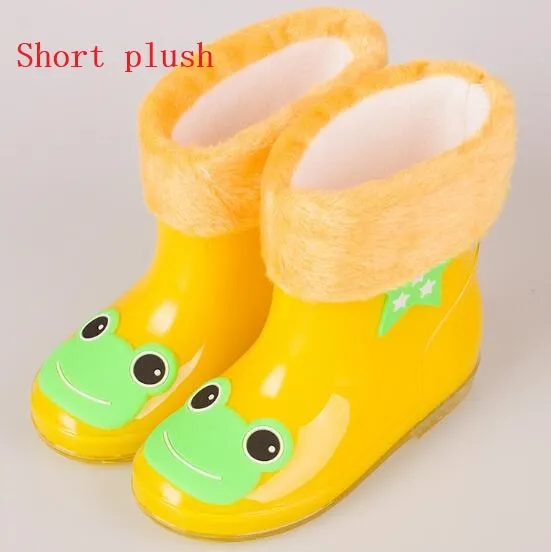 Fashion Children shoes Waterproof Rainboots PVC rubber Boys Girls Baby Cartoon shoes Antiskid Kids Water shoes 020