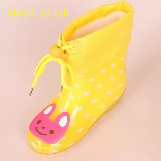 Fashion Children shoes Waterproof Rainboots PVC rubber Boys Girls Baby Cartoon shoes Antiskid Kids Water shoes 020