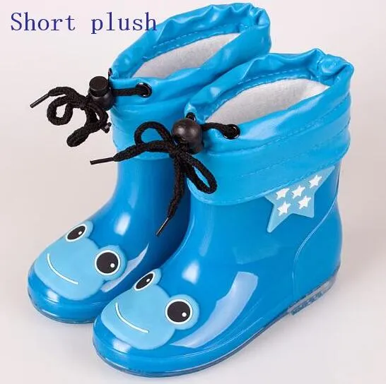 Fashion Children shoes Waterproof Rainboots PVC rubber Boys Girls Baby Cartoon shoes Antiskid Kids Water shoes 020
