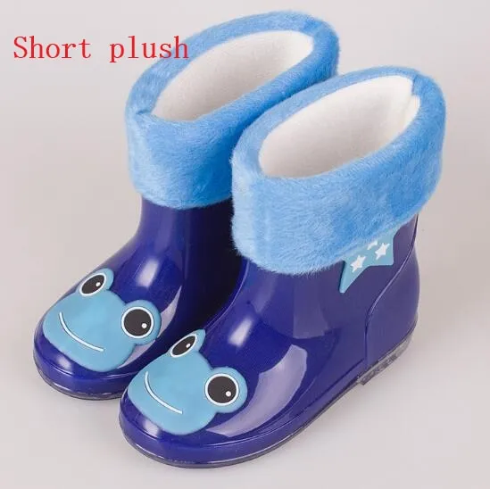 Fashion Children shoes Waterproof Rainboots PVC rubber Boys Girls Baby Cartoon shoes Antiskid Kids Water shoes 020