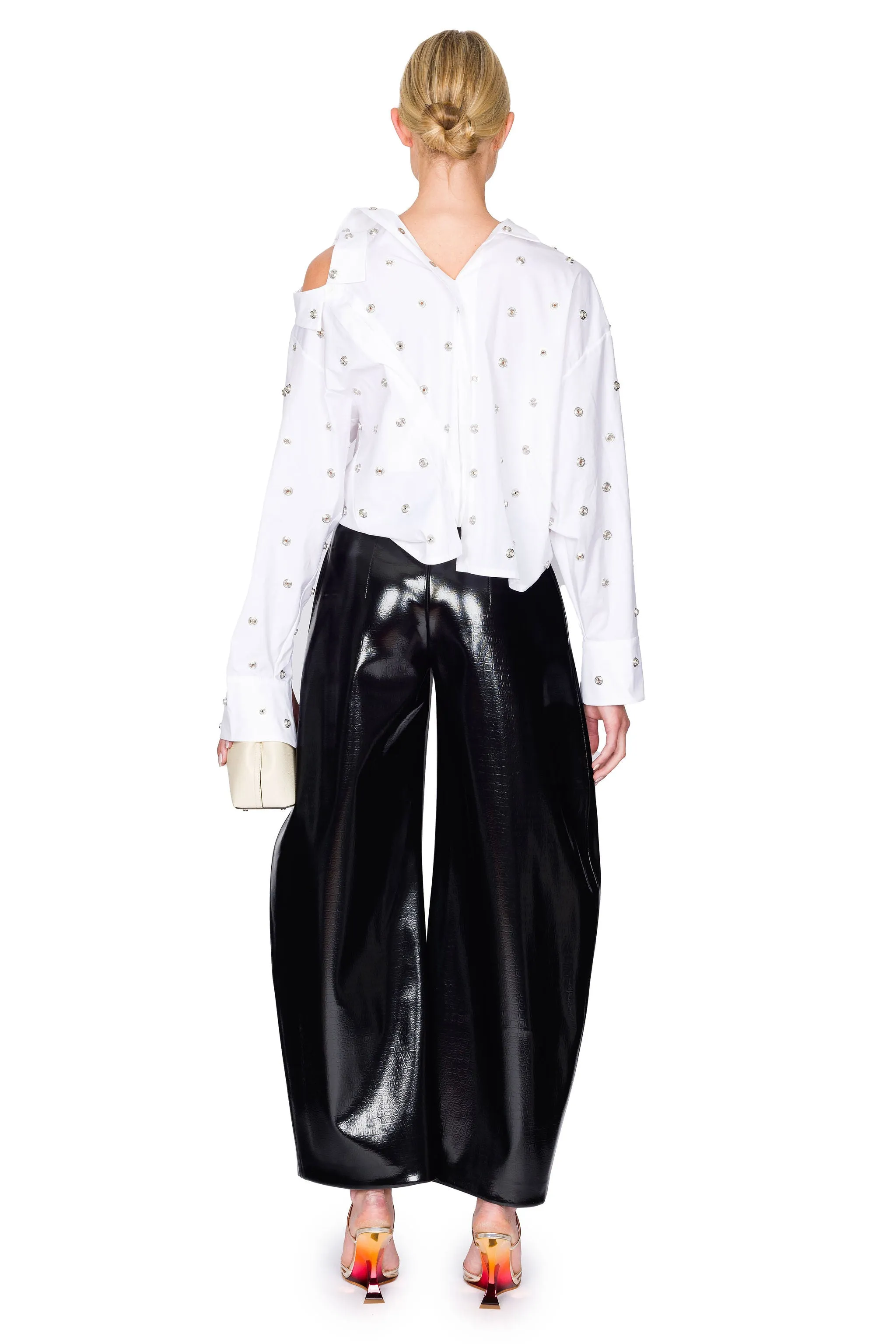 Faux Croc Rounded Pant