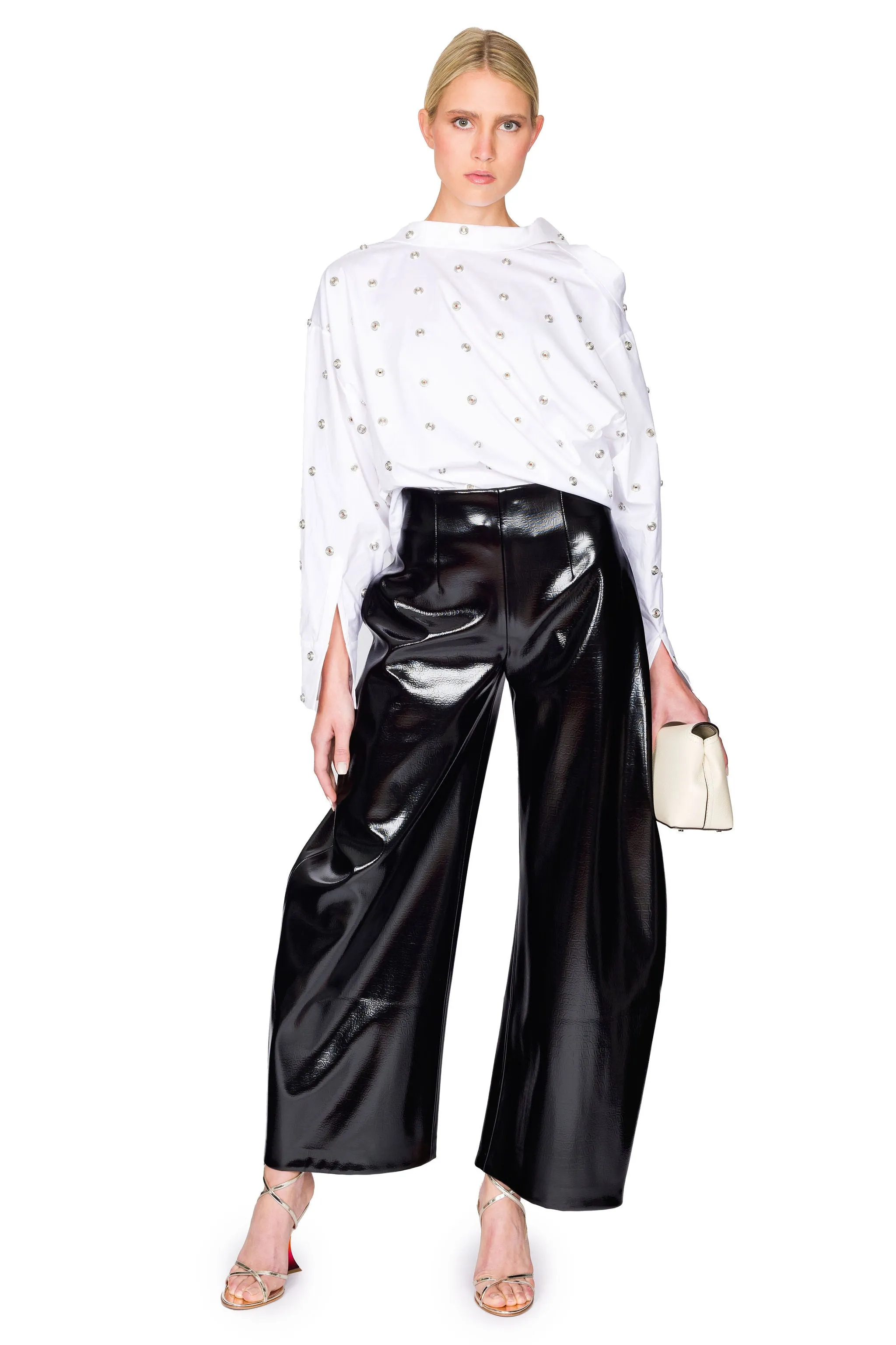 Faux Croc Rounded Pant