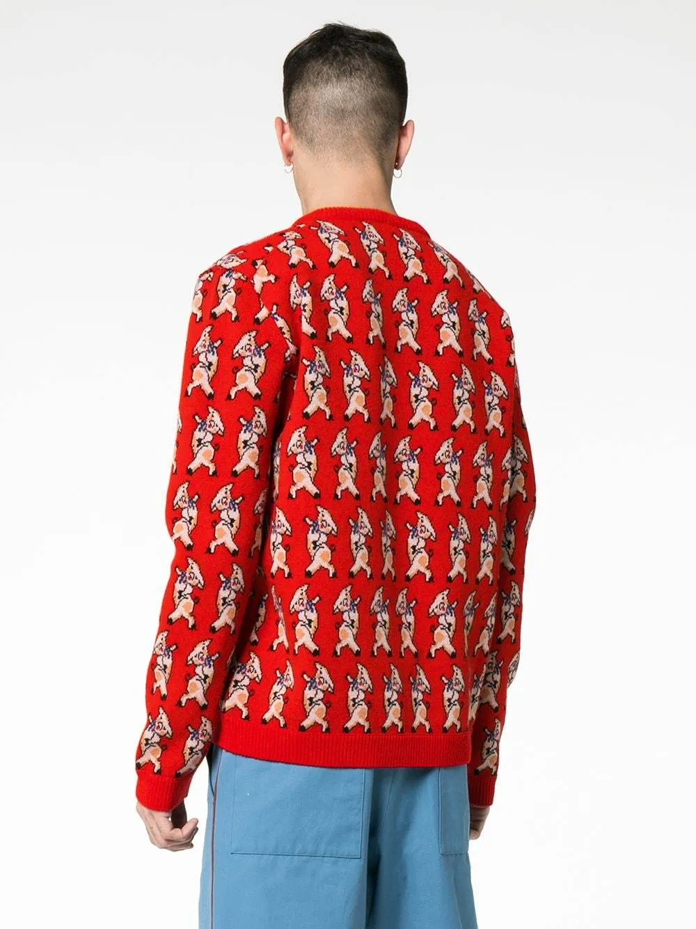 Gucci Wool Pig Print Sweater