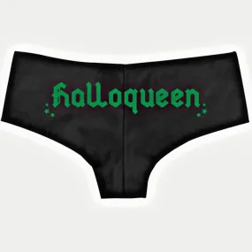 Halloqueen Boy Short Undies | Black Green Cotton Blend