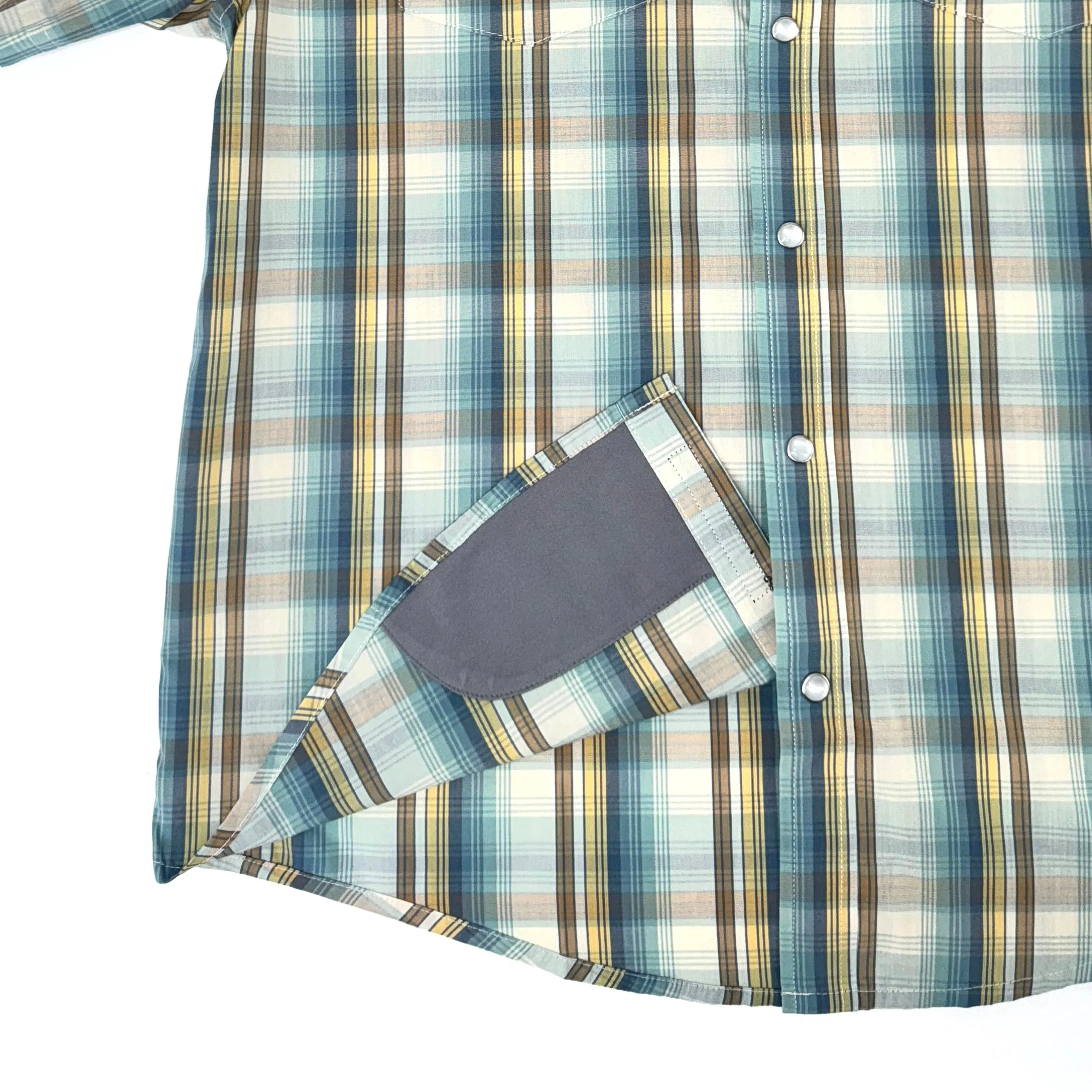 Howler Bros H Bar B Snapshirt- Seafoam Isley Plaid