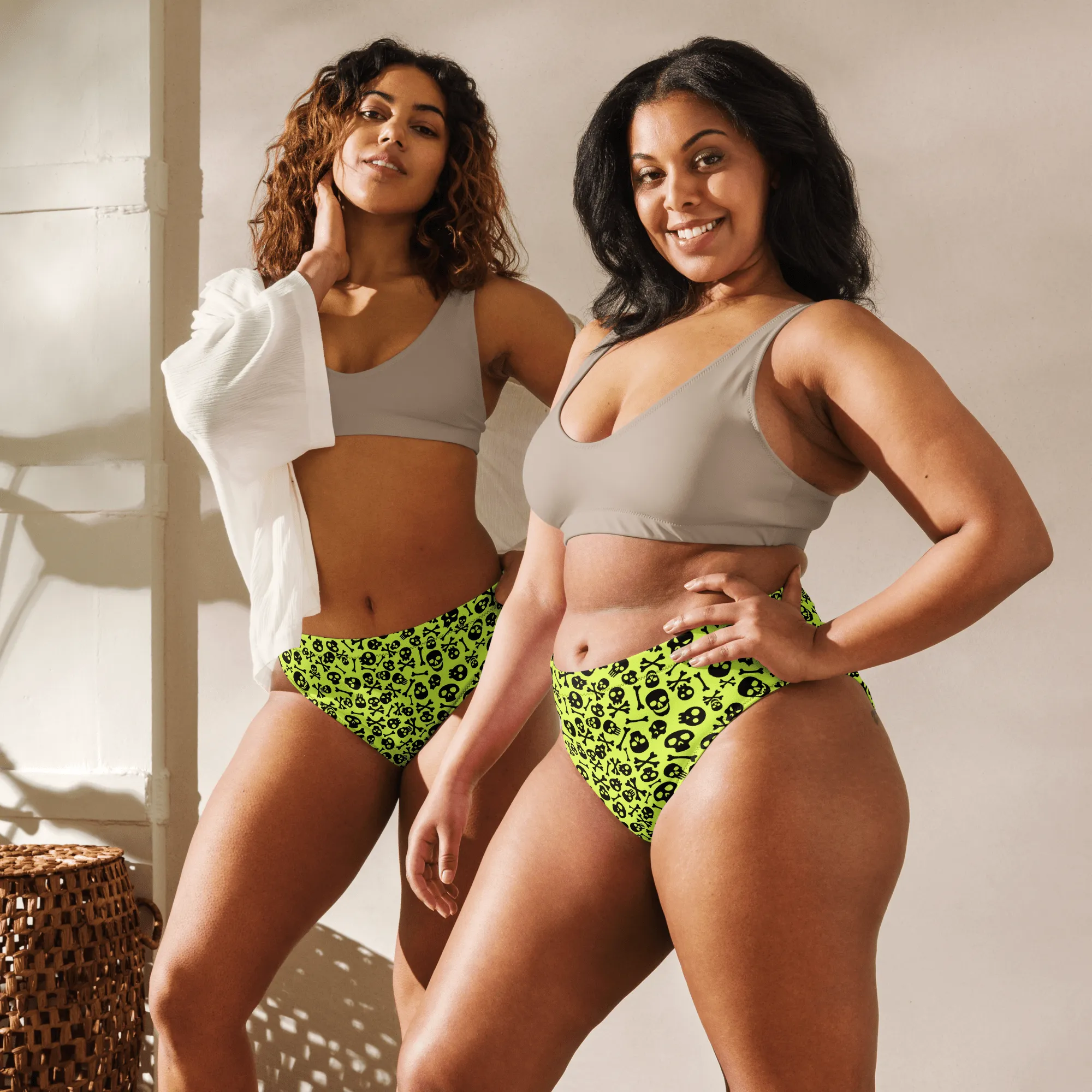 Lime Bones Sport High-Waisted Bikini Bottom