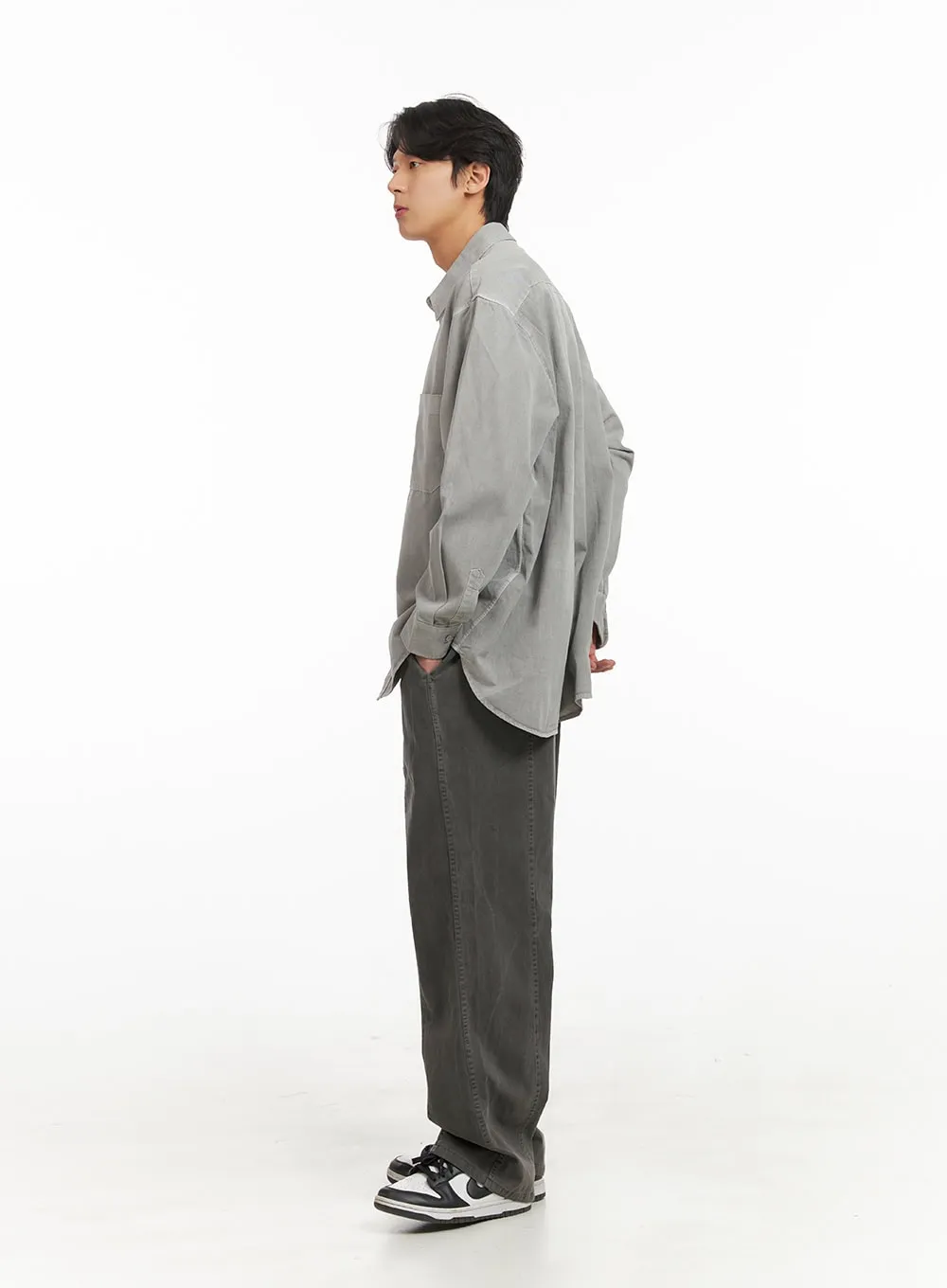 Men's Oversize Button Down Shirt IY424