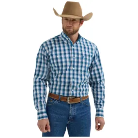 Men's Wrangler® George Strait™ Long Sleeve Button Down Two Pocket Shirt 2356637