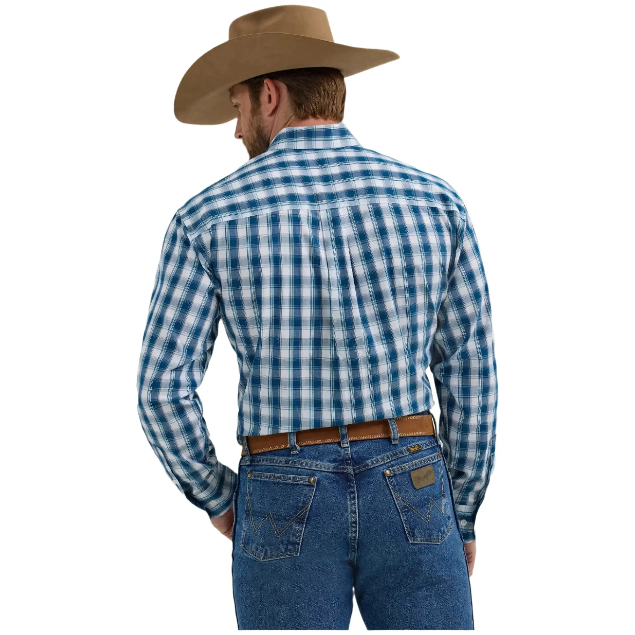 Men's Wrangler® George Strait™ Long Sleeve Button Down Two Pocket Shirt 2356637