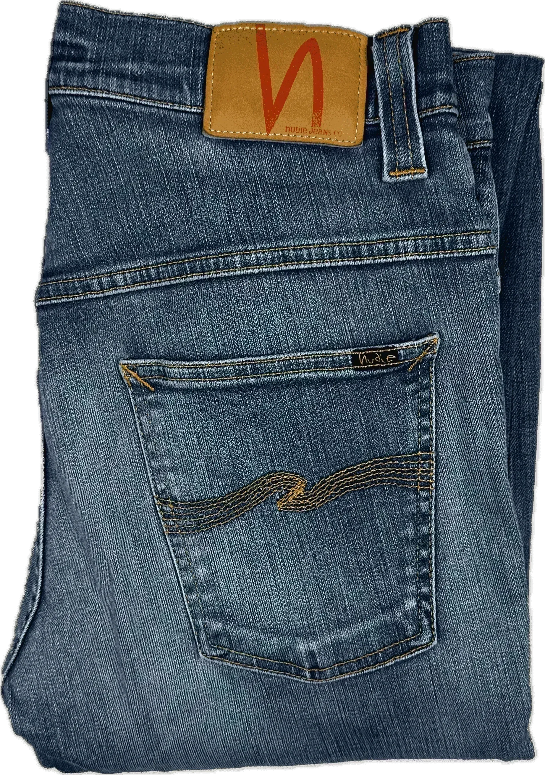 Nudie 'Lean Dean' Stretch Blue Jeans- Size 32