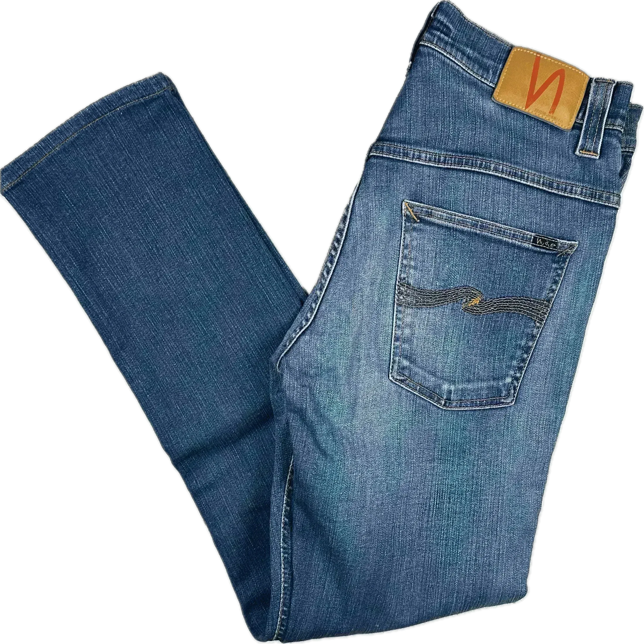 Nudie 'Lean Dean' Stretch Blue Jeans- Size 32