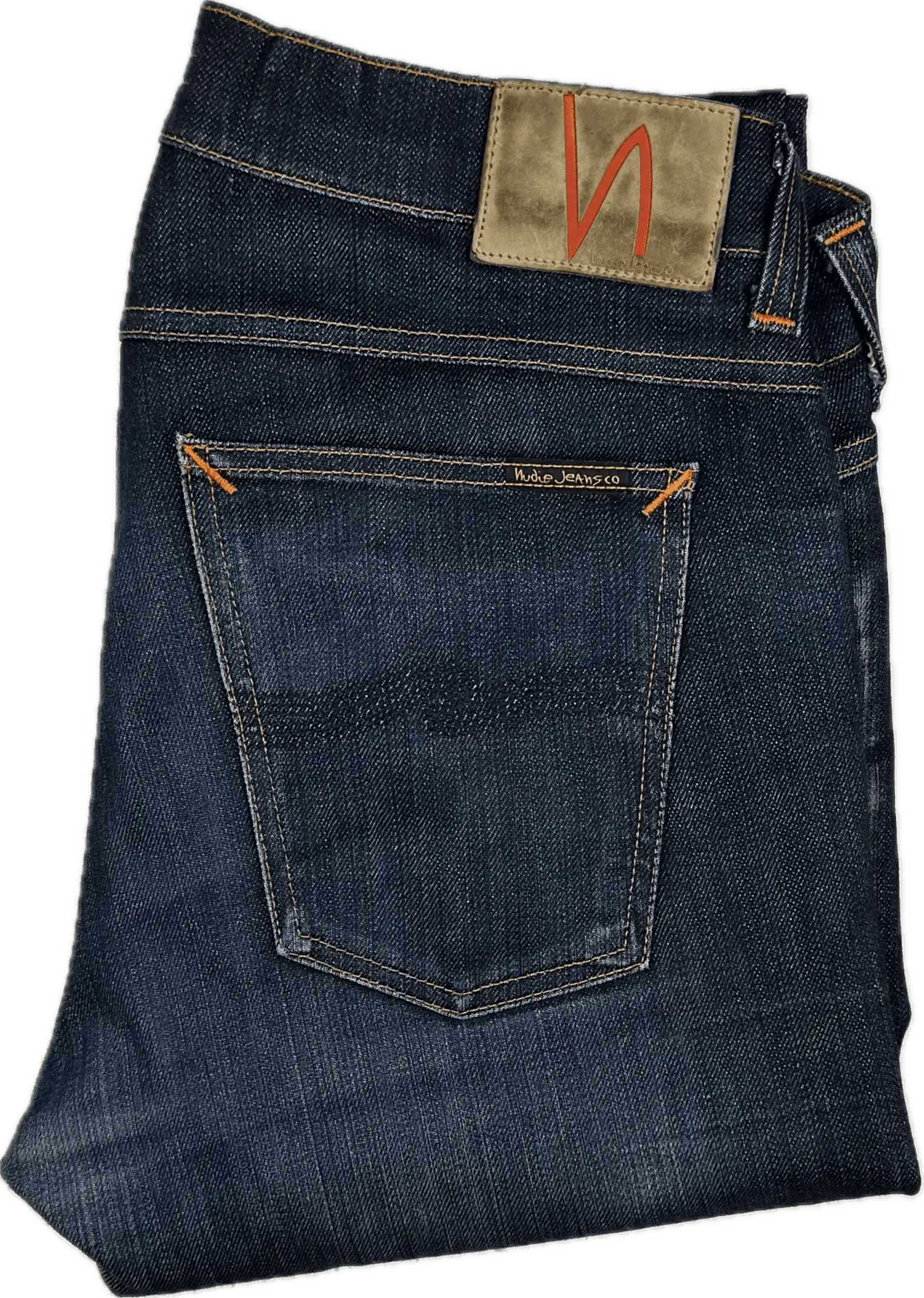 Nudie 'Tilted Tor' Dry Pure Navy Wash Stretch Jeans- Size 34/32