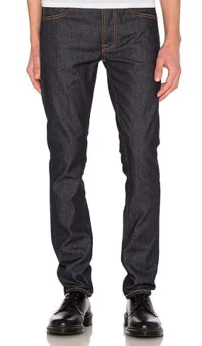 Nudie 'Tilted Tor' Dry Pure Navy Wash Stretch Jeans- Size 34/32