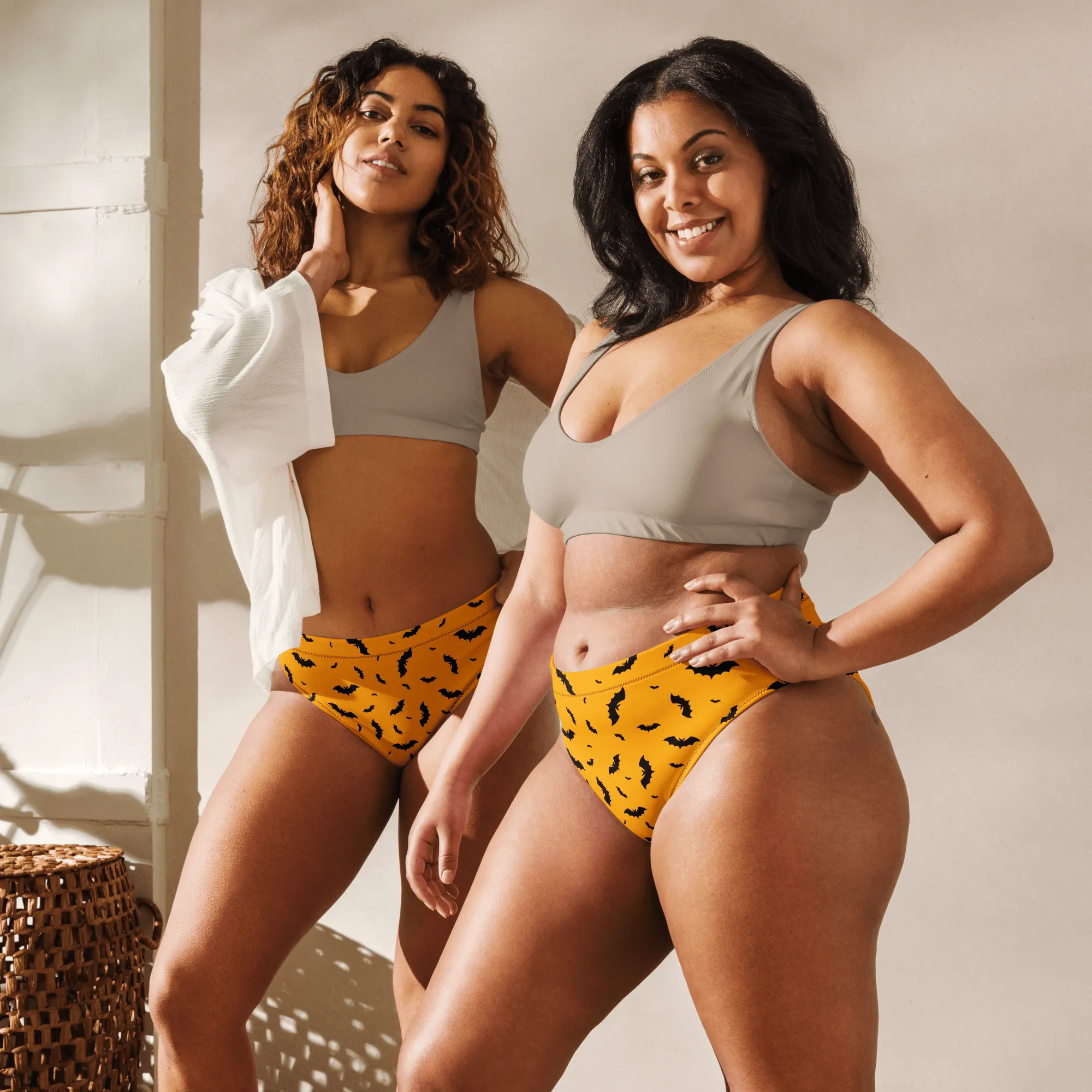 Orange Eclipse Sport High-Waisted Bikini Bottom