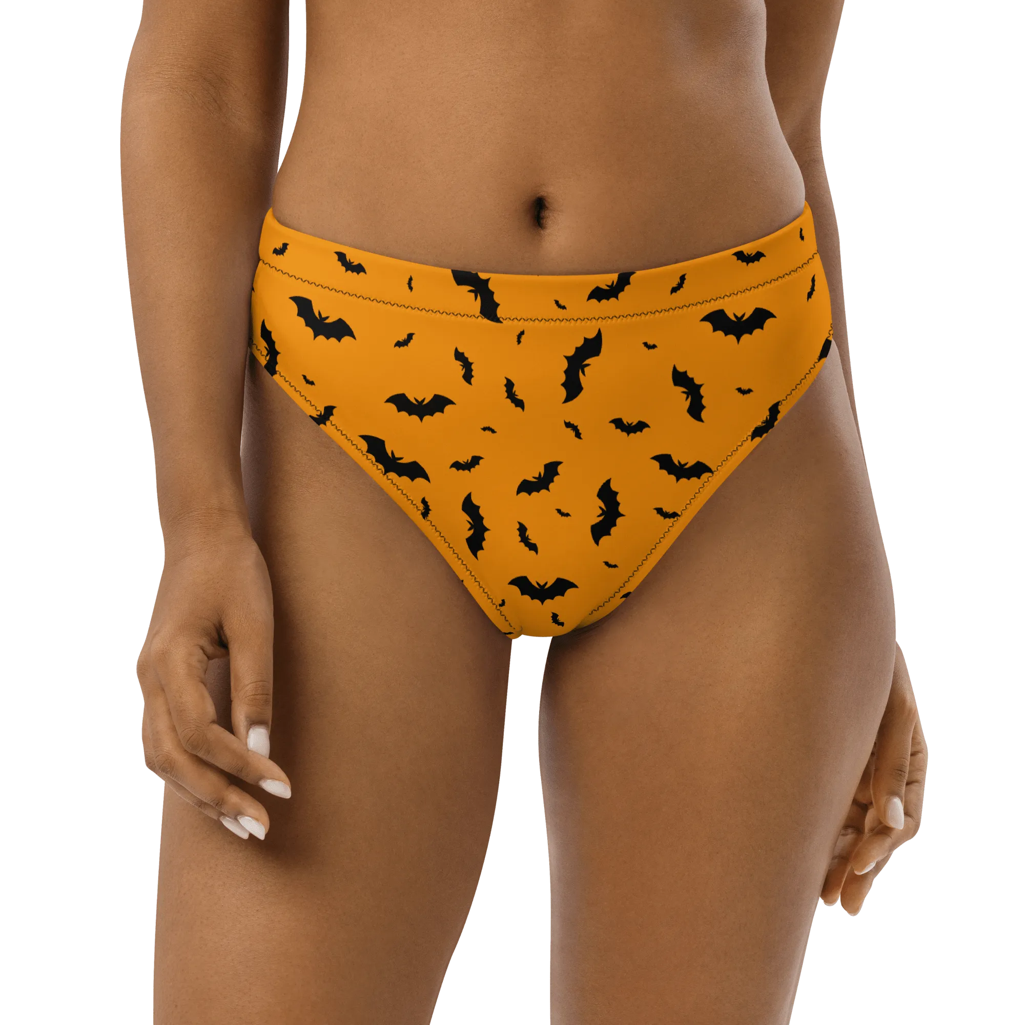 Orange Eclipse Sport High-Waisted Bikini Bottom