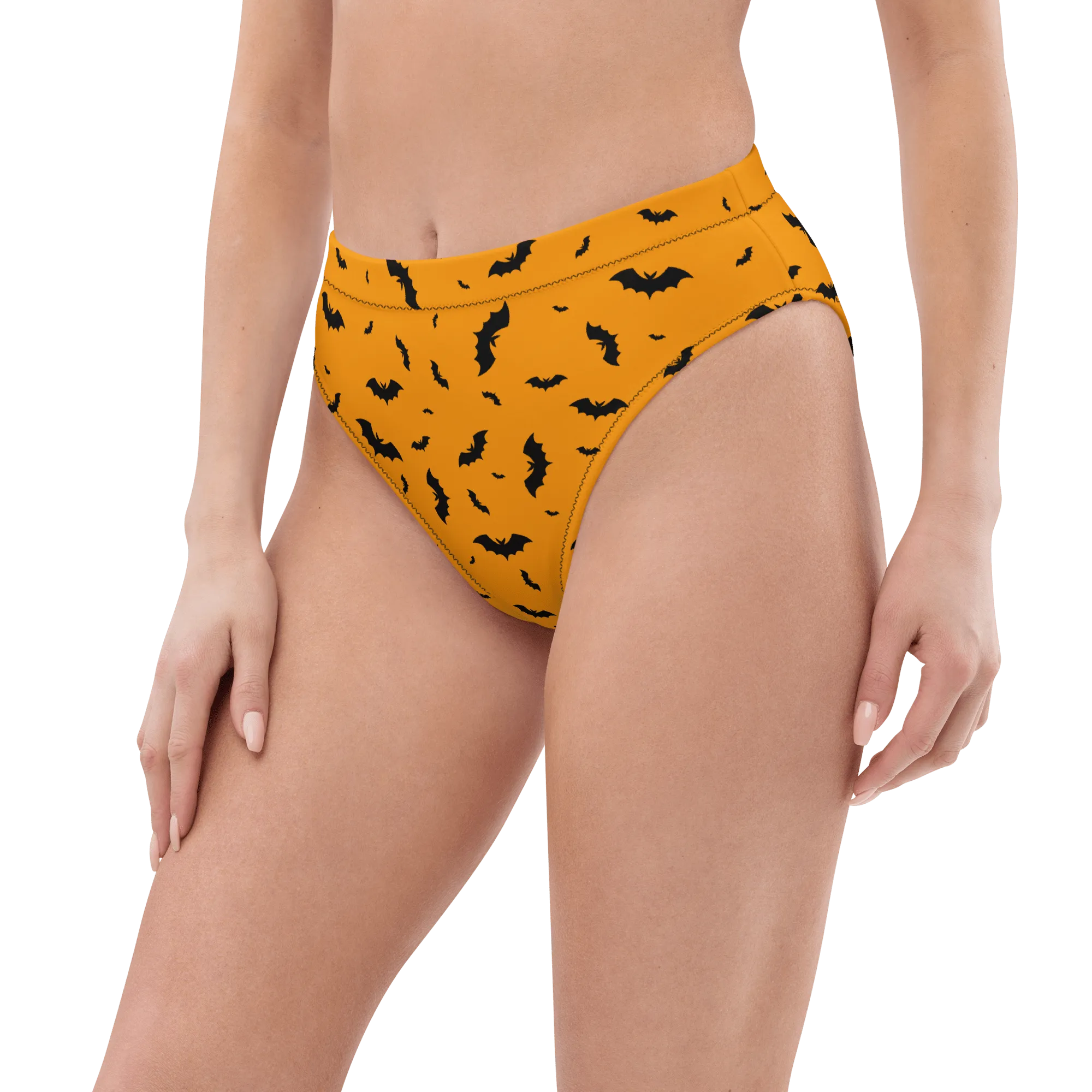 Orange Eclipse Sport High-Waisted Bikini Bottom